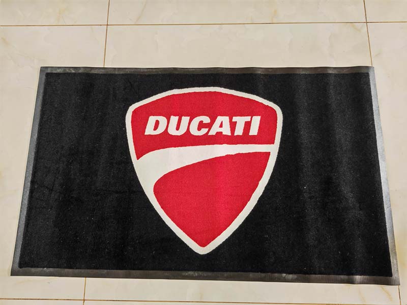 In Stock Brand New 60x100cm Ducati Logo Printed Carpet Nylon Entrance Rugs Rubber Branded Door Floor Mat
