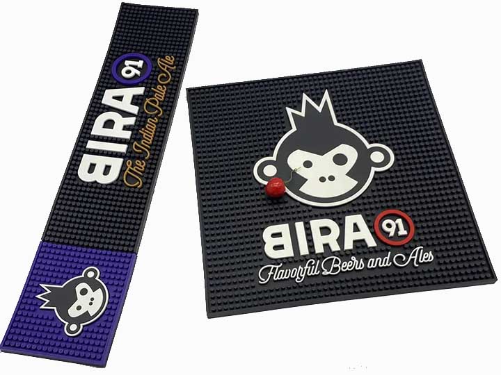 Anti Skid Rail Spill Soft PVC Barmat Silicone Rubber Bar Drip Mat BIRA 91 Taproom Bartender Pub Beer Runner Mats