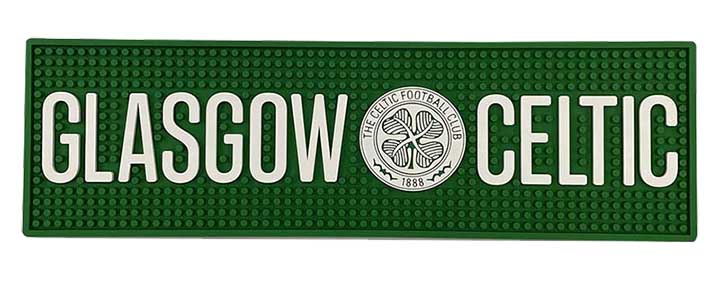 Glasgow Celtic The Celtic Football Club Custom Pub Soft Pvc Bar Mat Non-Slip Beer Drip Mats Silicone Rubber Spill Mat