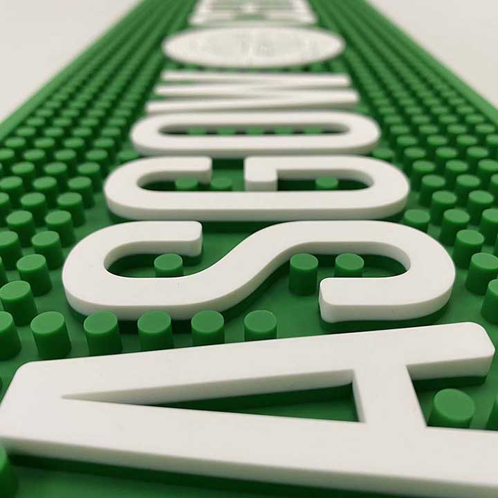 Glasgow Celtic The Celtic Football Club Custom Pub Soft Pvc Bar Mat Non-Slip Beer Drip Mats Silicone Rubber Spill Mat