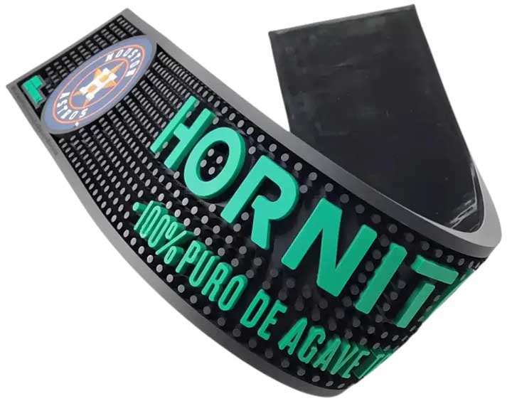 Hornitos Tequila Custom Pub Cocktail Bar Drip Mat Restaurants Soft PVC Rail Spill Barmat Coffee Bar Rubber Beer Runners