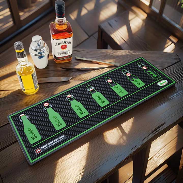 Nonslip Flexible Rubber Bar Top Runners Durable Soft PVC Pub Bartender Drip Barmat Waterproof Traditional Pub Beer Mats