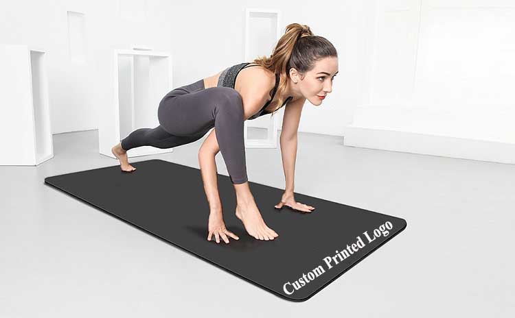 Anti-Skid Gym Fitness Equipment Foldable TPE Indoor Trainer Mat PVC Foam Treadmill Mat Floor Protector Custom Printed Exercise Workout Mat