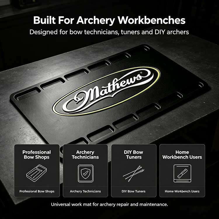 Bow building mat trusted by archery technicians and DIY bow tuners