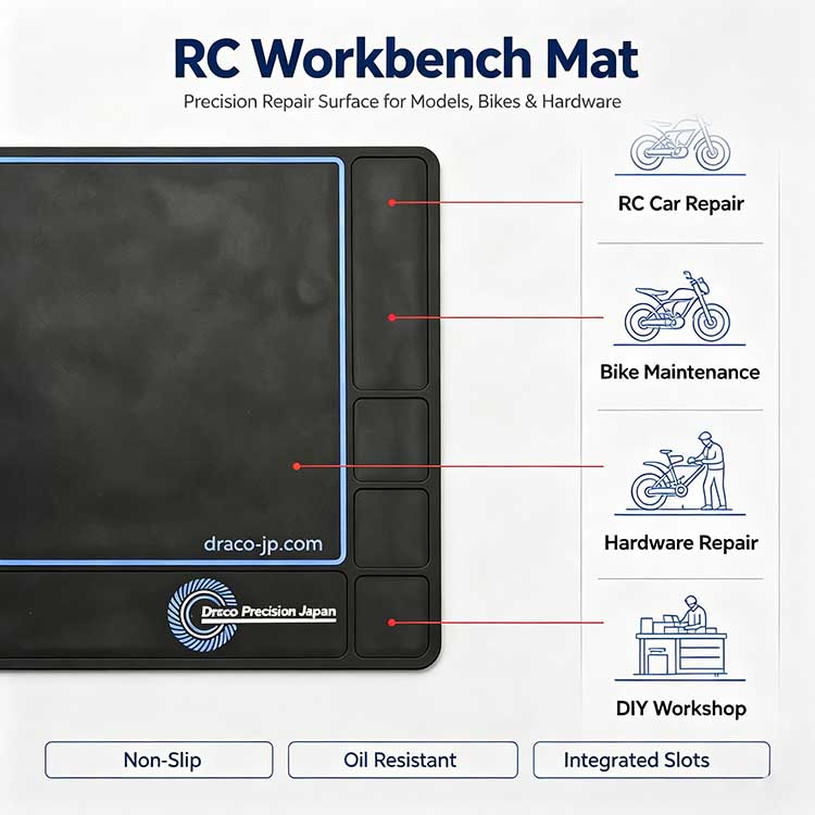 Multi-scenario RC workbench mat for RC repair and hardware repair.