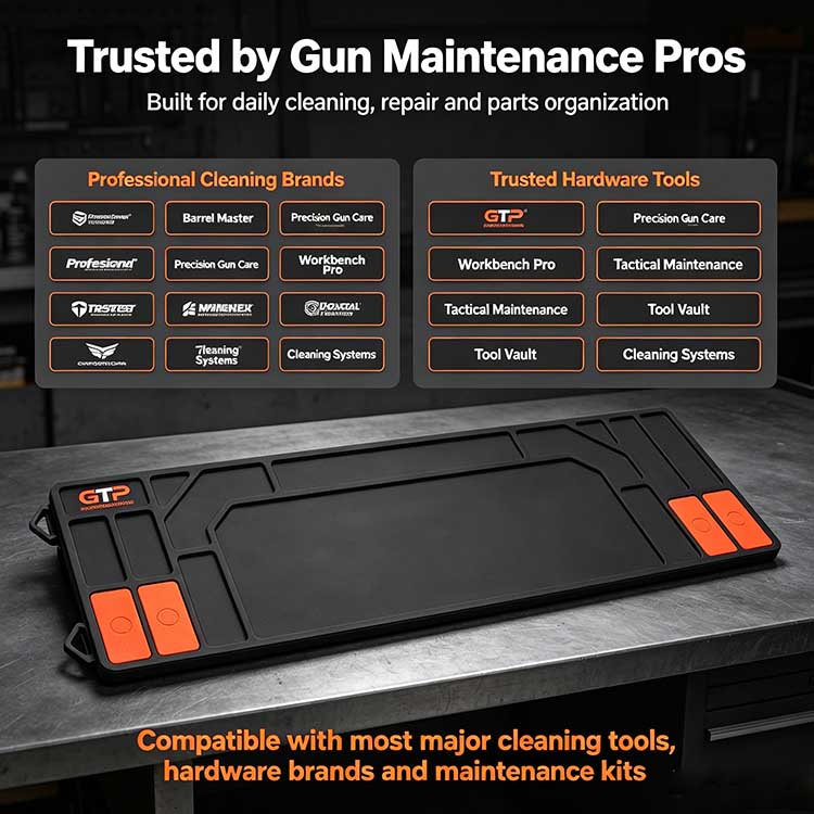 Shotgun cleaning mat trusted by gunsmiths and long-gun owners.