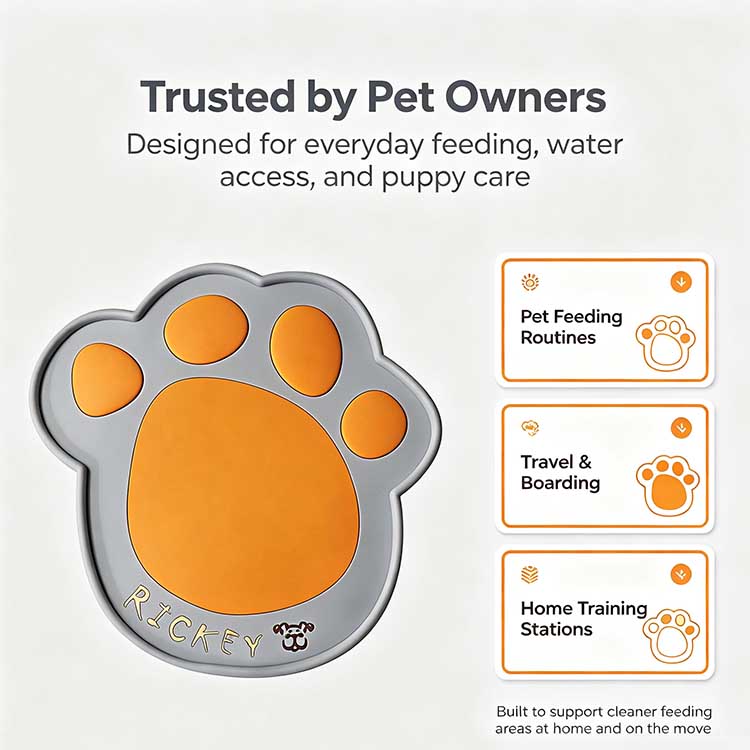 Silicone dog mat trusted by pet owners and brands worldwide.