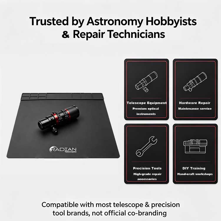 Professional repair mat trusted by astronomy hobbyists and repair technicians.