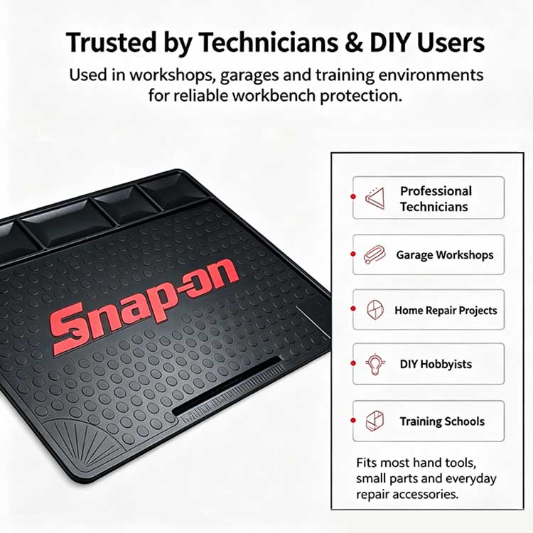 Work mat trusted by technicians, garage users, and DIY enthusiasts