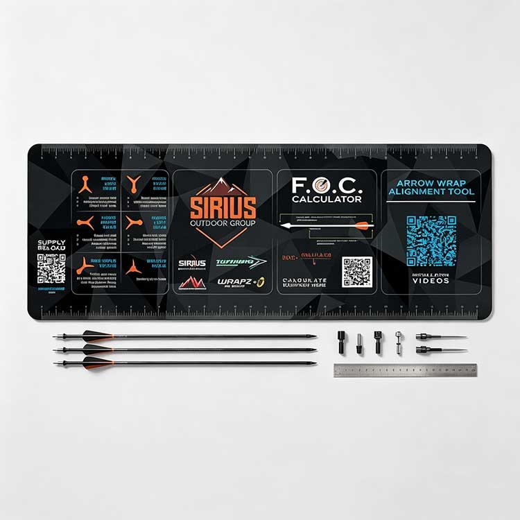 Arrow tuning mat with 31.5 inch layout area.