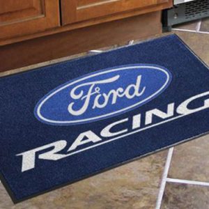 4S Car Shop Giveaway Promotion Gifts Printed Rubber Logo Carpet Custom Logo Door Mats For Ford Racing