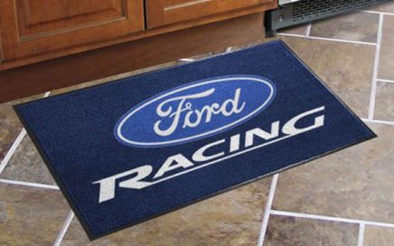 4S Car Shop Giveaway Promotion Gifts Printed Rubber Logo Carpet Custom Logo Door Mats For Ford Racing