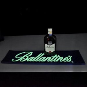 Ballantine's Custom Logo Luminous Mat Barmat Led Light Mat Printed PVC Beer Mat Bar Runner Rubber Led Bar Mat