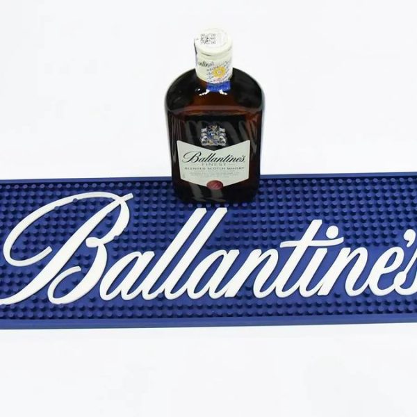 Ballantine's Custom Logo Luminous Mat Barmat Led Light Mat Printed PVC Beer Mat Bar Runner Rubber Led Bar Mat