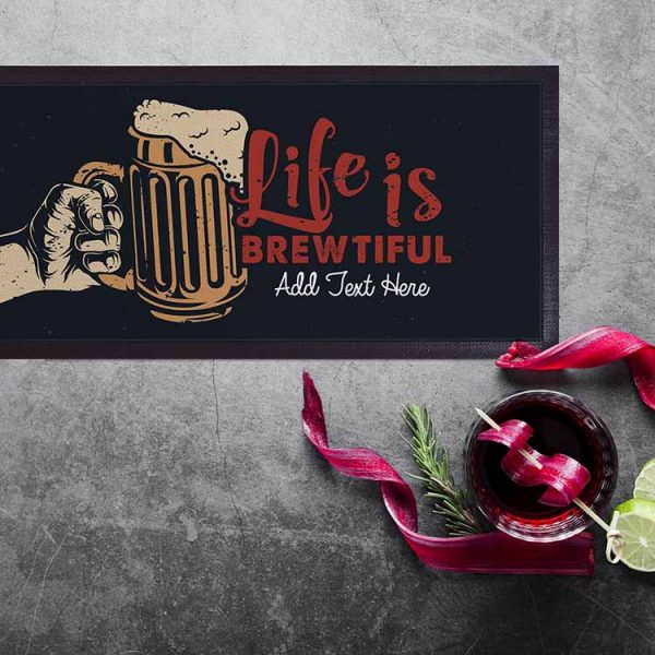 Bar Accessories Tool Promotional Customized Sublimation Premium Home Pub Beer Mats Wine Bar Table Runner
