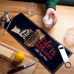 Bar Accessories Tool Promotional Customized Sublimation Premium Home Pub Beer Mats Wine Bar Table Runner