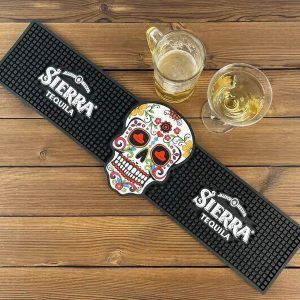 Barware Set Wine Accessories Heavy Duty Durable Custom PVC Rubber Bar Rail Mat Spill Mat Bar Runner Barmat