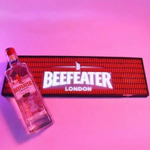 Beefeater Gin Wine POS Promotion PVC Beer Mat Cocktail Rubber Spill Mats Glow In Dark Personalised Bar Runner LED Bar Mats