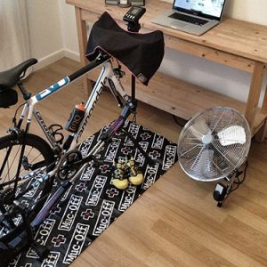 Best Exercise Bike Mats with custom printed logo design Bike Trainer Mat