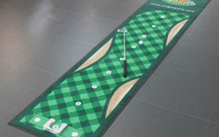 Best indoor golf hitting mat and outdoor putting green with personalized design and logo
