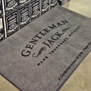 Beverage Demonstration Retail Shop Rubber Logo Carpet Commercial Use Custom Logo Floor Mat For Jack Daniel’S