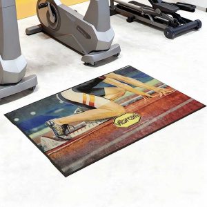 Commercial Gym Rubber Logo Welcome Entrance Mat Branded Floor Carpet Rug Fitness Custom Door Mats With Logo
