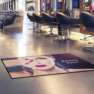 Custom Beauty Salon Heavy Duty Rubber Door Carpet Mat Outdoor Logo Commercial Floor Mats Business Branded Rugs