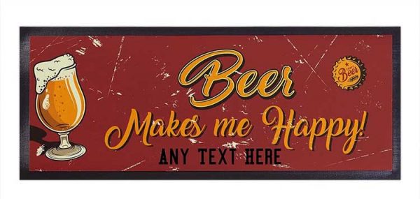 Custom Gifts Home Bar Accessories Personalised Vintage Bar Mats Printed Rubber Bar Runner Beer Pub Mats With Logo (1)