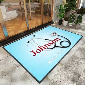 Custom Medical Center Doctor's Offices Large Doormat Rubber Floor Mat Entrance Carpet Rug Commercial Door Mats
