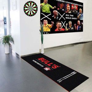 Customized Heavy Duty Dart Board Mat With Throw Line And Printed Logo For Advertising