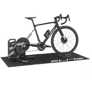 Customized Logo Printed Noise Reducing Indoor Floor Carpet Mat Cycle PVC Bike Trainer Mat For Bike Exercise At Home