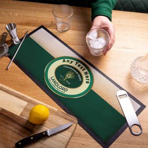 Customized Printed Logo Coffee Whiskey Drinks Use Bartender TPR Beer Mat Counter Table Fabric Rubber Bar Runner Mat