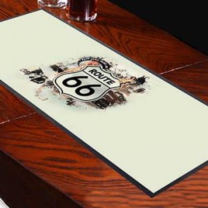Customized Printed Logo Coffee Whiskey Drinks Use Bartender TPR Beer Mat Counter Table Rubber Bar Runner Mat