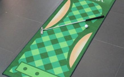 Customized indoor golf net and mat golf putting practice mat golf driving pad