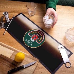 High Quality Custom Logo Ultra Absorbent Hard Wearing Printed Pub Beer Bar Runner Mat with Non Slip Rubber Backing