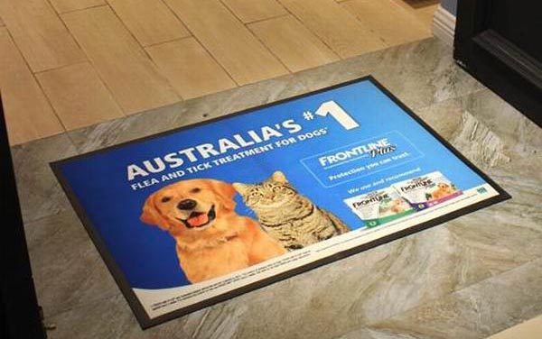 High resolution printed entrance floor mats with custom graphics