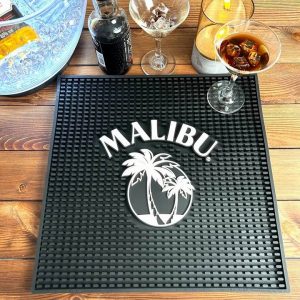 Malibu Rum Bar Counter Mats Personalised Bar Service Mat For Coffee Shops, Restaurants, Bars, Countertop Bar and Table