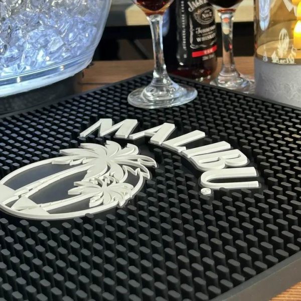 Malibu Rum Bar Counter Mats Personalised Bar Service Mat For Coffee Shops, Restaurants, Bars, Countertop Bar and Table