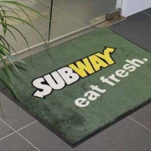 Marketing Gift Retail Shop Commercial Use Indoor Outdoor Entrance Branded Rubber Floor Mats Logo Carpet For Subway