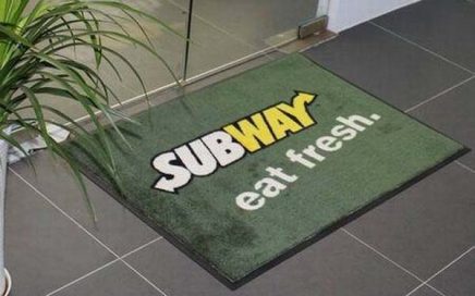 Marketing Gift Retail Shop Commercial Use Indoor Outdoor Entrance Branded Rubber Floor Mats Logo Carpet For Subway