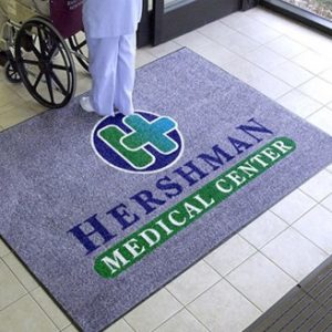 Medical drug shop entrance door mat pharmacy store commercial entryway floor mat with imprint logo