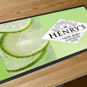 Novelty Home Pub Bar Custom Full Color Printing Foam Rubber Bar Mat Polyester Fabric Cloth Nbr Bar Runner Mat