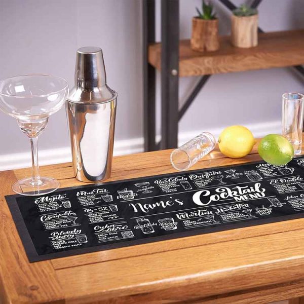 Personalised Logo Printed Bartender Cocktail Felt Rubber Bar Mat Absolut NBR Polyester Cloth Vintage Pub Beer Barmat