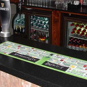 Personalised Printed Bartender Bar Runner Mat Counter Top Photo Sublimation Pub Beer Mats For Home Bar