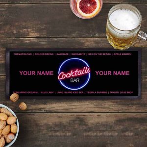 Personalized Logo Nitrile Rubber Promotion Gift Cocktail Pub Beer Runner Mats Fabric Printed Vodka Wine Whiskey Bar Mats