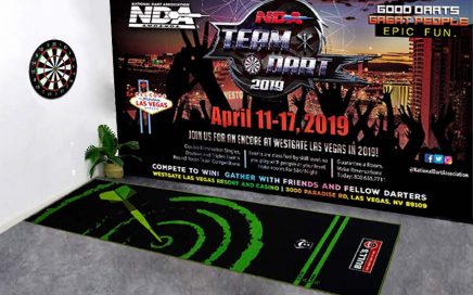 Personalized Rubber Dart Floor Mat With Throw Line And Printed Logo
