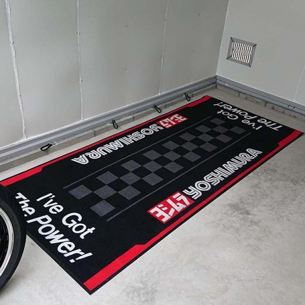 Personalized Rubber Pit Matt Motorcycle Garage Floor Mats With Printed Logo