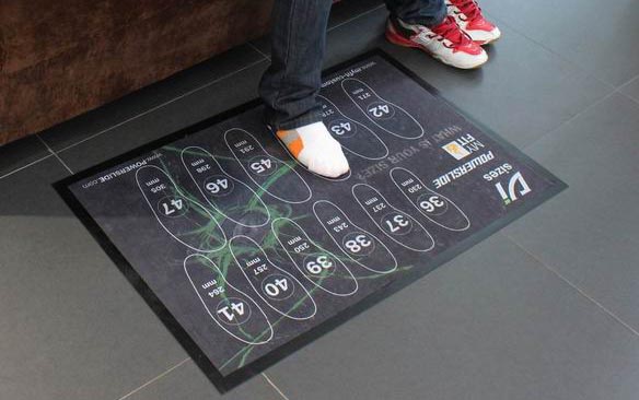 Personalized floor mats with high clear foot size for shoes choosen – Letto  Signs Carpet Co., Ltd