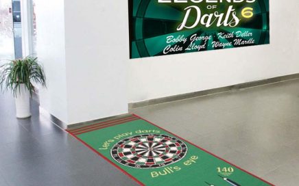 Professional Darts Equipment Dart Board Floor Mat With Heavy Duty Rubber Backing