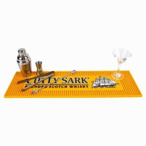 Promotion Gift Custom Nonslip Flexible Durable and Stylish PVC Rubber Bar Spill Mats Bar Drip Tray Mats Bar Runner